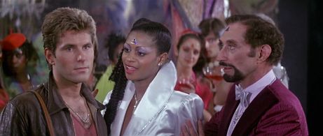 George Gilmour, Grace Kennedy, and Vladek Sheybal in The Apple (1980)