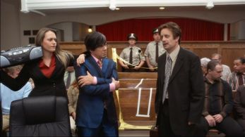 Bruce McCulloch, Kevin McDonald, and Leah N.H. Philpott in Kids in the Hall: Death Comes to Town (2010)