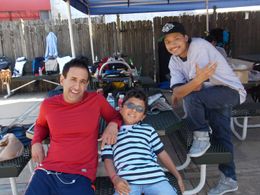 Actors Neil Jain ( Frank ),Dan Grimaldi ( Michael ) & Joshua Rivera ( Danny ) in 