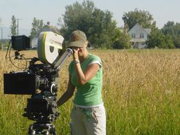 On the set in Montana