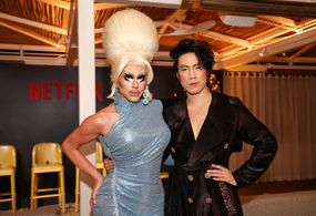 Eugene Lee Yang and Trixie Mattel