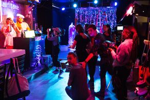 Alden Peters on the set of FEMME