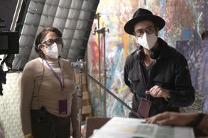 Diego Velasco directing Ep. 204 of Gentefied written by Luisa Leschin