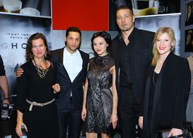 Petr Jákl, Jennifer Armour, Inna Belikova, and Alina Golovlyova at an event for Ghoul (2015)