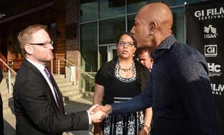 Brandon Millett and Montel Williams, GI Hero Award Presentation