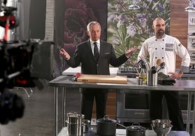 Wolfgang Puck, Matthew Holmes, and Curtis LeBlanc in CSI: Crime Scene Investigation (2000)