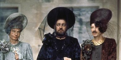 Paolo Bonacelli, Uberto Paolo Quintavalle, and Aldo Valletti in Salò, or the 120 Days of Sodom (1975)