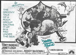 Jim Backus, Janet Leigh, Roddy McDowall, Ken Berry, and Tony Randall in Hello Down There (1969)