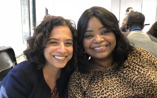 With Octavia Spencer during Instant Family shoot