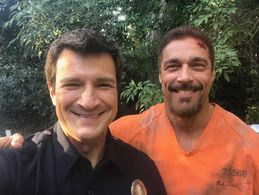 Nathan Fillon with Dave Reaves on The Rookie 2019. Season 1 episode 15.