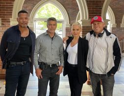 On set with Terrence, Esai and Nicky... Crescent City!