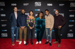 Dan Goor, Grasie Mercedes, Nicole Byer, Aaron Jennings, Phil Augusta Jackson, and Justin Cunningham at an event for Gran