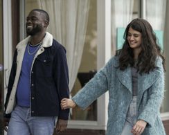 Sofia Black-D'Elia and Garrick Bernard in Single Drunk Female (2022)