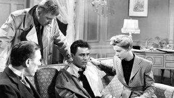 Leo G. Carroll, William Eythe, and Signe Hasso in The House on 92nd Street (1945)