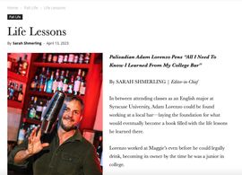 Featured article about Lorenzo's first published book.