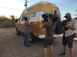 Behind the scenes of a scene from 