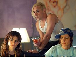 Mia Kirshner, Alan Cumming, and Daniel Sea in The L Word (2004)