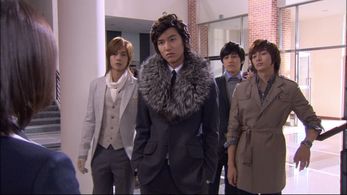 Kim Joon, Kim Hyun-joong, Lee Min-Ho, and Kim Bum in Boys Over Flowers (2009)