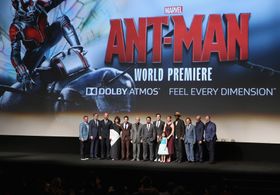 Michael Douglas, Louis D'Esposito, Martin Donovan, Kevin Feige, Judy Greer, Wood Harris, Michael Peña, Peyton Reed, Paul