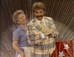 Ann B. Davis and Rip Taylor in The Brady Bunch Variety Hour (1976)