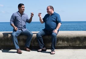 Emeril Lagasse and Aarón Sánchez in Eat the World with Emeril Lagasse (2016)