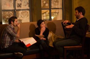 They Are Strangers rehearsal with Tom Schmitt, Julie Stackhouse, and Zane L'Erario