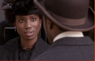 Miranda Edwards as Chloe Peters on Murdoch Mysteries-CBC