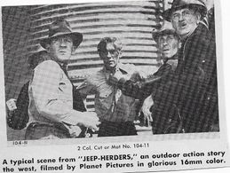 Victor Metzetti, Frank McCarroll, and Harvey Parry in Jeep-Herders (1945)