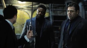 Roberto Lopez, Jeremy Sample, and Robin Lord Taylor in Gotham: Pilot (2014)