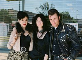 Julia Mondi, Floria Sigismondi & Eric Callero from on the set of The Runaways