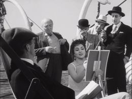 Peter Lorre, Ivor Barnard, Gina Lollobrigida, Robert Morley, Marco Tulli, and Edward Underdown in Beat the Devil (1953)