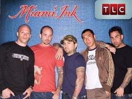 Yojiro Harada, Chris Nunez, Darren Brass, Ami James, and Chris Garver in Miami Ink (2005)