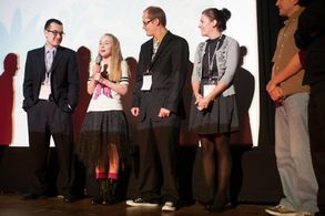 Kyle Arpke, Jessica Farrell, Steven Miosku, and Maisie Merlock in Gears (2012)