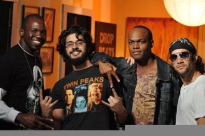 On the set of Do It In Post.. In this Picture: Didier Elysee, Eddy Acosta, Kourtney Brown, Izzy Martinez