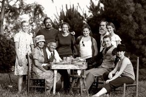 Mike Seely, Paul Louis Harrell, Sebrina Scott, Thomas Clark, and Katie Jordan in The Old Winter (2014)