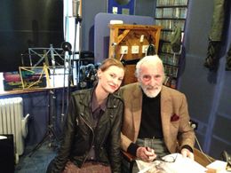 Redwood Studios. Andre Jacquemin, Sir Christopher Lee and Stefanie Wallis