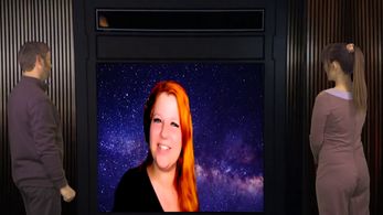 Bonnie Gordon, Bryan Kreutz, and Lili Fox-Lim in A Captain's Log (2021)