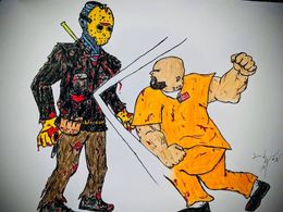 Fan Art - Ken Slate/Jason Voorhees fight