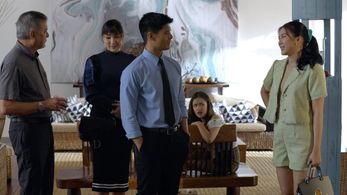 Ara Mina, Andrea Abaya, JC De Vera, Alex Gonzaga, and Johnny Revilla in The Entitled (2022)