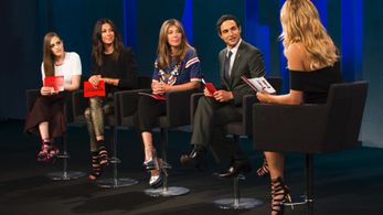 Heidi Klum, Zac Posen, Nina Garcia, Carly Chaikin, and Rebecca Minkoff in Project Runway (2004)