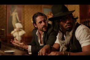 Production still from 'Tiramisu'. Damon Erik Williams with co-star Derek Wilhem.