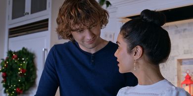 Vanessa Hudgens and Josh Whitehouse in The Knight Before Christmas (2019)