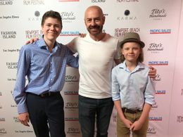 Richard Davis, John Buultjens and Alexander Davis at Newport Beach Film Festival 2018 for screening of RIDE