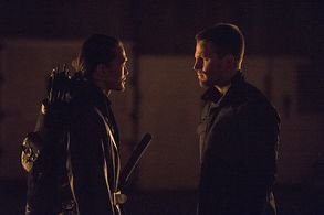 Karl Yune and Stephen Amell in Arrow (2012)