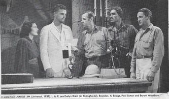 Henry Brandon, Evelyn Brent, Al Bridge, Paul Sutton, and Bryant Washburn in Jungle Jim (1937)