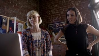 Lorin Doctor and Kelly Curran in Don't Let Her In (2021)