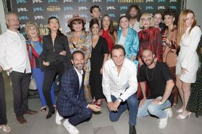 Gilat Ankori, Hana Laslo, Keren Mor, Shmuel Vilozni, Guri Alfi, Miryam Zohar, Talya Bartfeld, and Liana Ayoun at an even