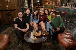 Hilary Duff, Francia Raisa, Suraj Sharma, Tien Tran, and Tom Ainsley in How I Met Your Father (2022)