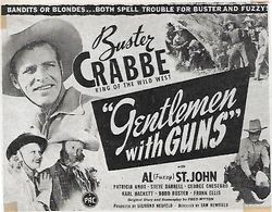 Buster Crabbe, Patricia Knox, and Al St. John in Gentlemen with Guns (1946)