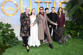Robert Downey Jr., Emma Thompson, Susan Downey, Tom Holland, Harry Collett, and Carmel Laniado at an event for Dolittle 